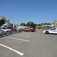 <p>The City Hall parking lot was loaded with family members and well wishers in New Rochelle.</p>