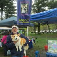 <p>Jonathan Hallet with his dog at the SPCA Walkathon in Yorktown</p>