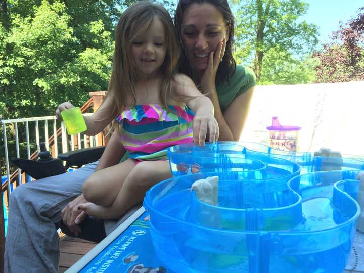 Donna Myhre and her daughter Mikayla, who will be 3 on June 25.