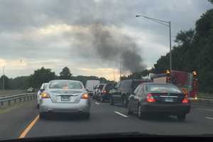 No Serious Injuries As Fire Destroys Car On Route 8 In Trumbull