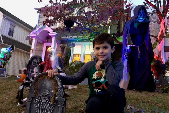 PHOTOS: Boy Transforms Westwood Yard Into Haunted Halloween Heaven