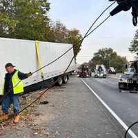 <p>ABC and Sano's towing companies teamed up to remove the wreckage.</p>