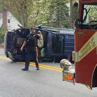 SUV Clips Pole And Rolls In Washington Township