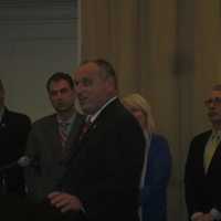 <p>Peekskill Mayor Frank Catalina at a press conference Monday after Entergy announced Indian Point&#x27;s closure.</p>