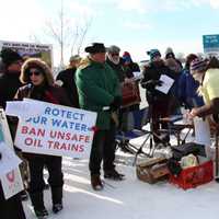 <p>Assemblyman Tim Eustace speaks to the crowd.</p>