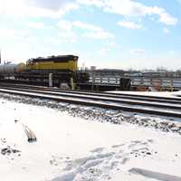 <p>Members of the demonstration are concerned that these two bridges in Ridgefield Park are in substandard condition and shouldn&#x27;t be used to transport Bakken crude oil.</p>