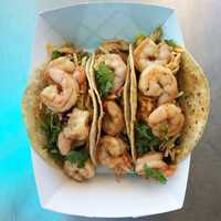 <p>Shrimp taco from Off the Hook Food Truck.</p>