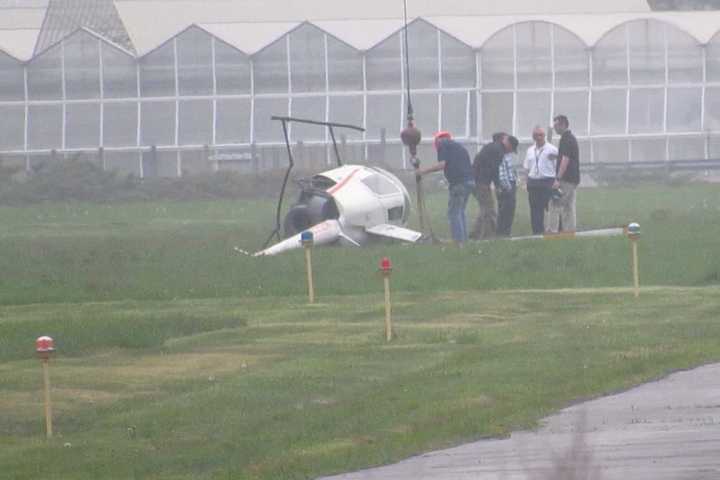 Police: No Injuries After Helicopter Tips Over During Training At Lincoln Park Airport
