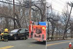 Driver Hospitalized After Bogota Utility Pole Crash
