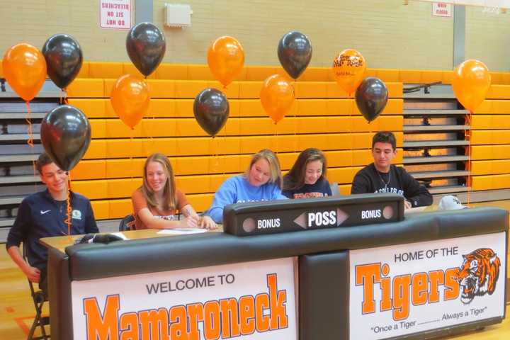 Mamaroneck Student-Athletes Sign College Sport Commitment Letters