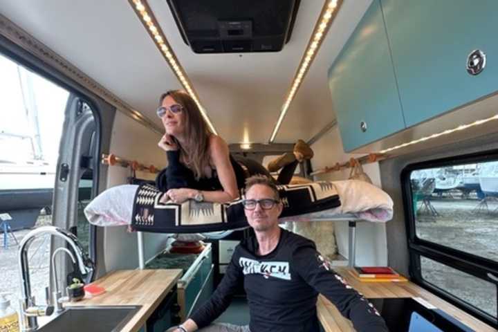 Van-Flipping Couple Wants You To Come Say Hi — Find Them In Their Jersey City Driveway