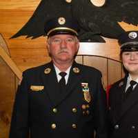 <p>Kellie Goodell with her father, Gregory Goodell Sr.</p>