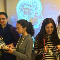 <p>Ma'ayanot Yeshiva High School students exploring complex circuits.</p>