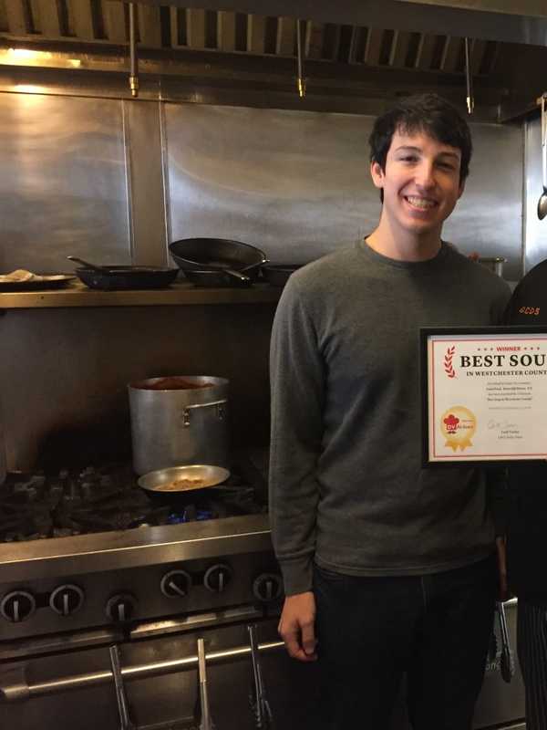 Good Food Chef Accepts DVlicious Award For 'Best Soup In Westchester'