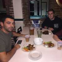 <p>Enjoying wings at Uncle Henry&#x27;s in Harrison.</p>