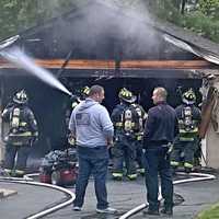 <p>Ridgewood firefighters had the garage blaze on Ackerman Avenue doused within minutes.</p>