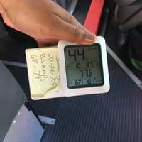<p>The temperature in Mikey's bus on Wednesday, July 19.</p>