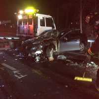 <p>Six people were hurt — three with serious injuries — in a crash Sunday night on the Merritt Parkway in Westport.</p>