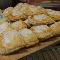 <p>Since appearing on CBS&#x27; television show &quot;Bull,&quot; Varrelmann&#x27;s apple strudel has been nearly sold out at all times. However, the bakery has a variety of other authentic goods such as these apple turnovers.</p>