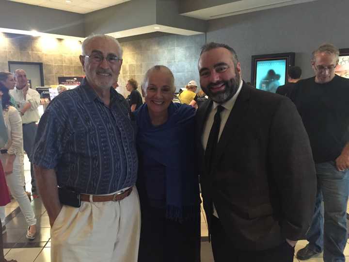 Director Phil Furey, left, with two of the parents featured in his film, Peter and Aphrodite Tsairis of Bloomingdale, N.J.