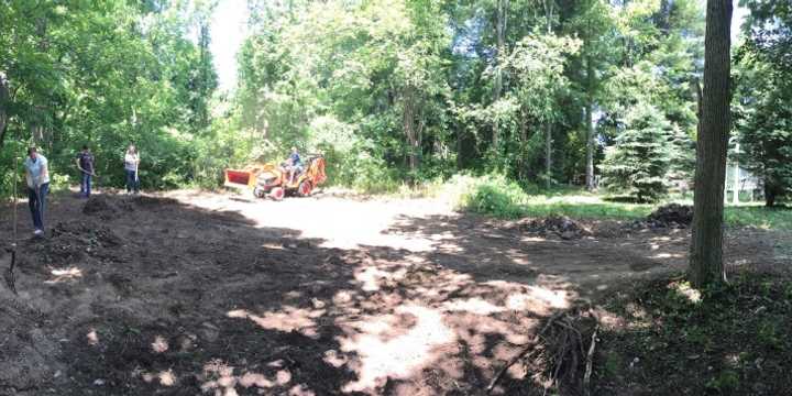 The First Presbyterian Church of Yorktown broke ground for their labyrinth construction project.