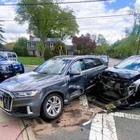 <p>All Points Towing removed both The Audi Q7 (left) and the Cadillac Escalade following Monday&#x27;s crash in Ridgewood.</p>