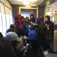 <p>Customers cram into Teaneck IHOP.</p>