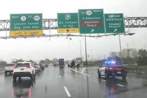 Four Route 3 Lanes Shut Down After Passing Crane Hits Overhead Signs