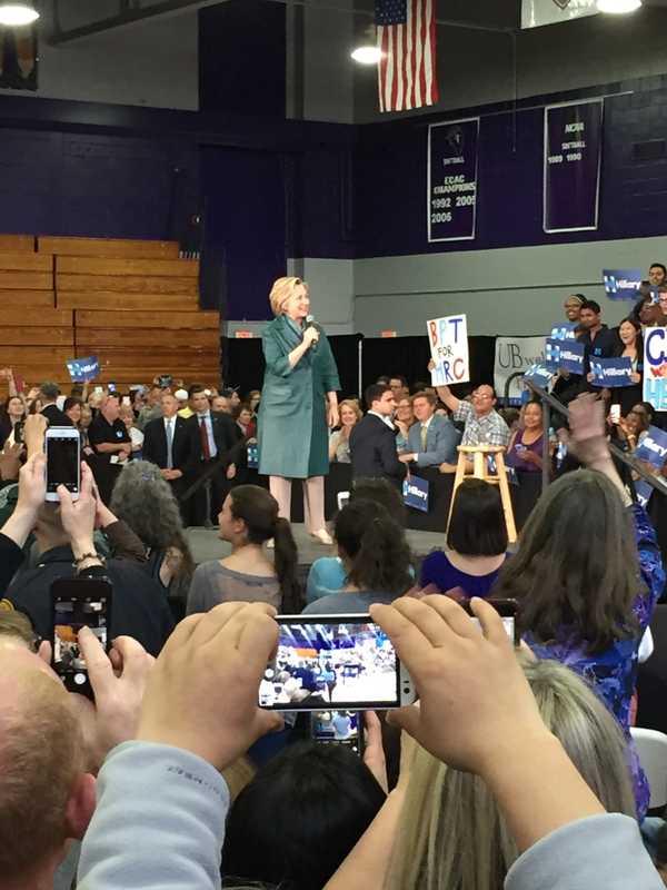 Westchester's Clinton Takes On Guns, Addiction, Wages During Area Rally