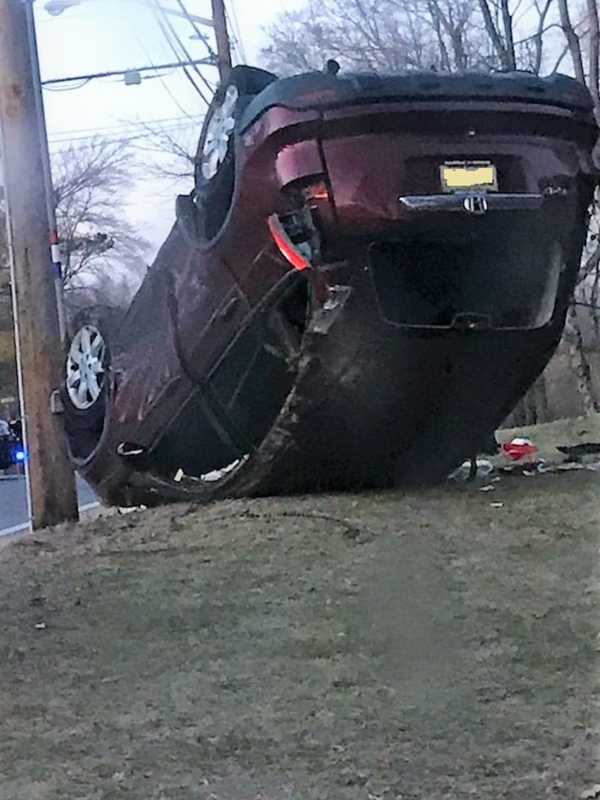 Driver OK In Mahwah Rollover