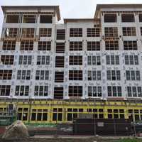 <p>Rippowam Place appears to be nearing completion in downtown Stamford this week.</p>