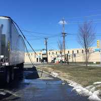 <p>The rig yanked down lines and a pole.</p>