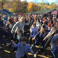 <p>Dancing it out at the Hillary Pantsuit Flashmob in Chappaqua.</p>