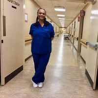 <p>Myrtis Moore, 54 of Hackensack, works at Holy Name Medical Center in Teaneck.</p>