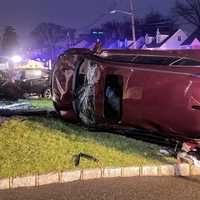 <p>An out-of-control SUV creamed two sedans -- and more -- as it careened down the sidewalk of a residential Saddle Brook street early Friday, Feb. 2.&nbsp; &nbsp; &nbsp;
  
</p>