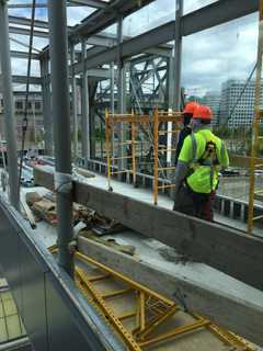 New Pedestrian Skybridge Takes Shape At Stamford's Train Station