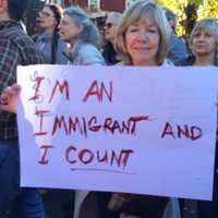 <p>Marchers attend the Solidarity Walk in downtown Katonah, an event that was held to advocate for pluralism.</p>