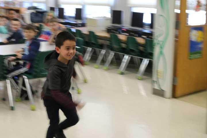 Returning Soldier Surprises Second-Grade Son At Elementary School In Northern Westchester