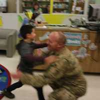 <p>Second grader Sean has a surprise reunion with his father at Benjamin Franklin Elementary School</p>