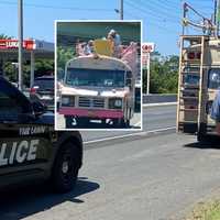 <p>Party bus from Brooklyn stopped on Route 208 in Fair Lawn.</p>