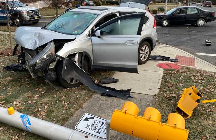 Morning crash in Ridgewood.