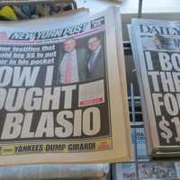 <p>Friday&#x27;s tabloid headlines about a federal corruption probe of New York City Mayor Bill de Blasio. Sen. George Latimer, a Democrat challenging County Executive Rob Astorino, said the Republican is another target of the government bribery probe.</p>