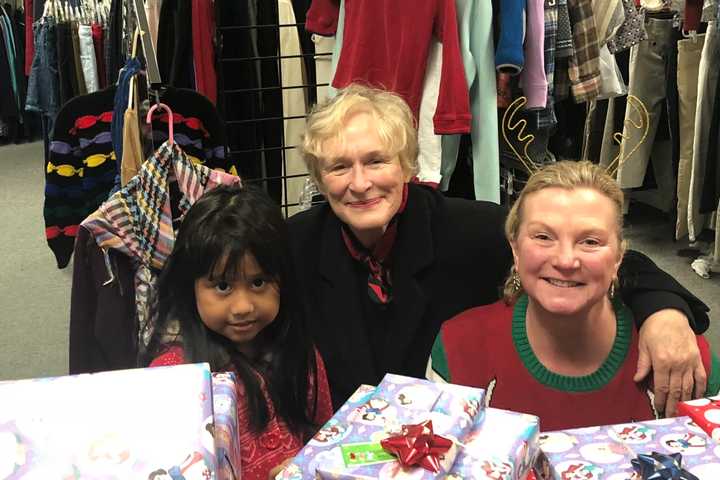 Actress Glenn Close, Friends Help Brighten Holidays For Seven Families In Northern Westchester