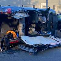 <p>Aftermath on Mola Boulevard outside the Elmwood Village apartments off Broadway (Route 4) in Elmwood Park.</p>