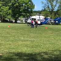 <p>A 12-year-old boy is airlifted to a hospital with a serious head injury after falling off his bike.</p>