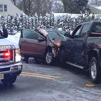 <p>Two of the seven total occupants in both vehicles were hospitalized following the Fair Lawn crash.</p>