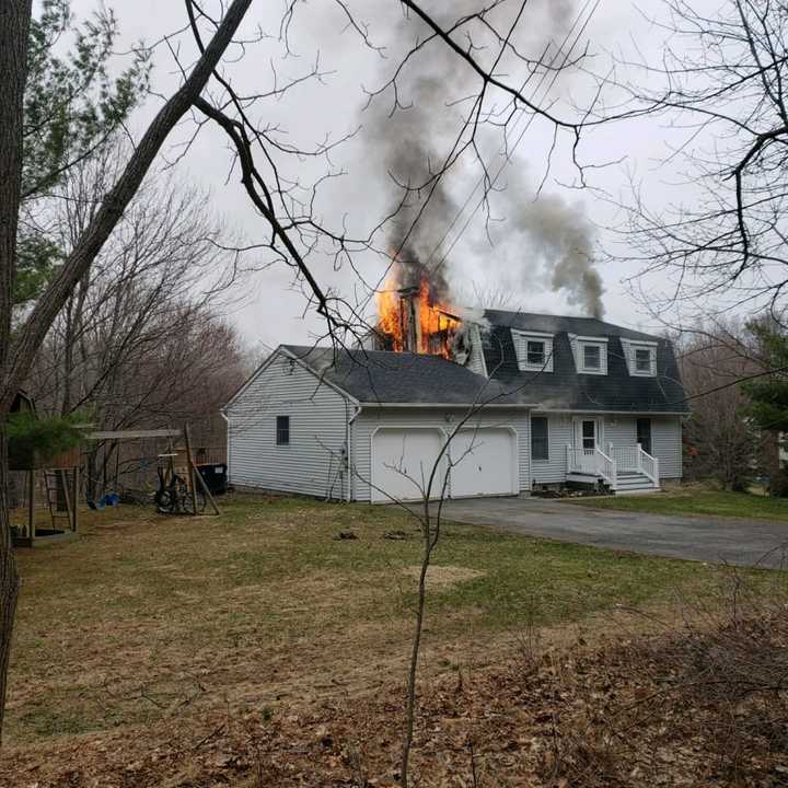 Firefighters from the Milan Fire Department battled a two-alarm fire.