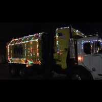 <p>This garbage truck from RWS is decked out for the Christmas.</p>