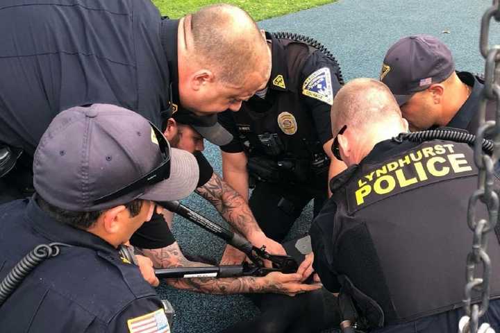 HEROES: Lyndhurst Police Free Girl With Autism, 5, Tangled In Park Swing