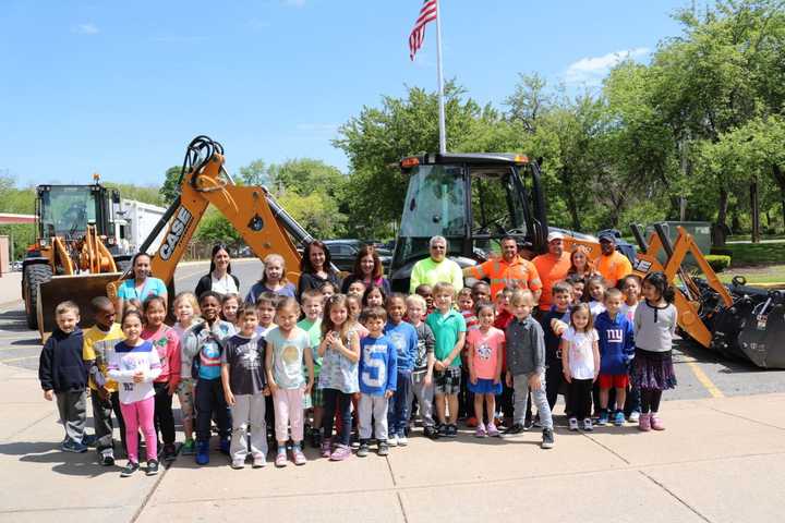 New Rochelle DPW Features Truck Day At Ward Elementary School